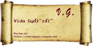 Vida Győző névjegykártya